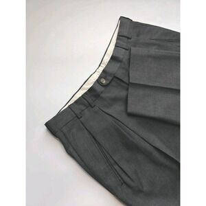 Arlotta Mens Gray Wool Dress Pants 35x30 Pleated Front Made in Italy G401